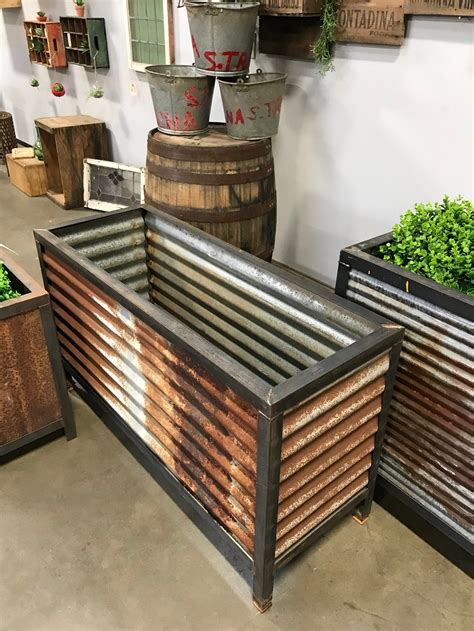 corrigated metal planter boxes|corrugated metal planter box plans.